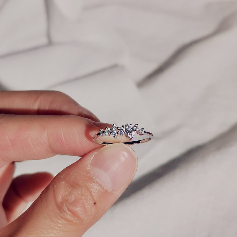 Dainty Floral 925 Sterling Silver Ring