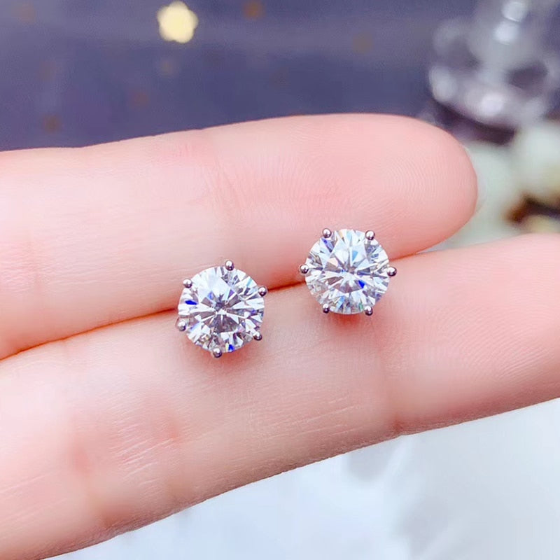 925 Silver Moissanite Earrings