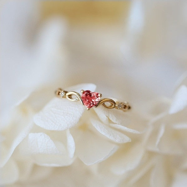 Simple Romantic Heart Ring