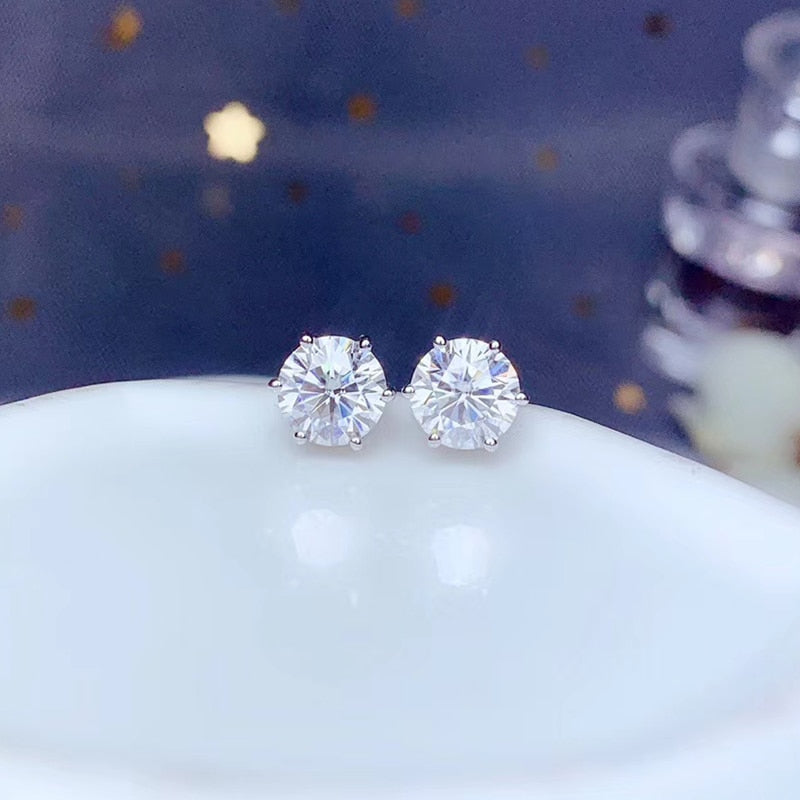 925 Silver Moissanite Earrings