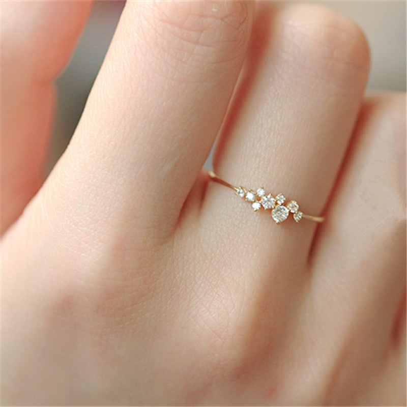 Dainty Floral 925 Sterling Silver Ring