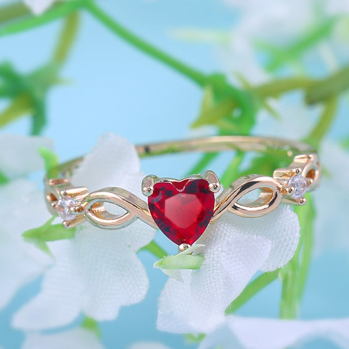 Simple Romantic Heart Ring