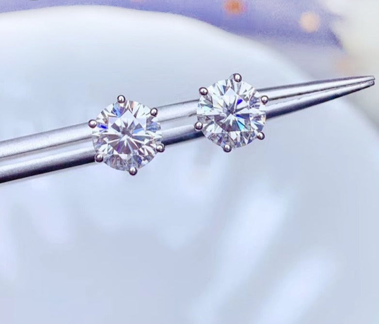 925 Silver Moissanite Earrings