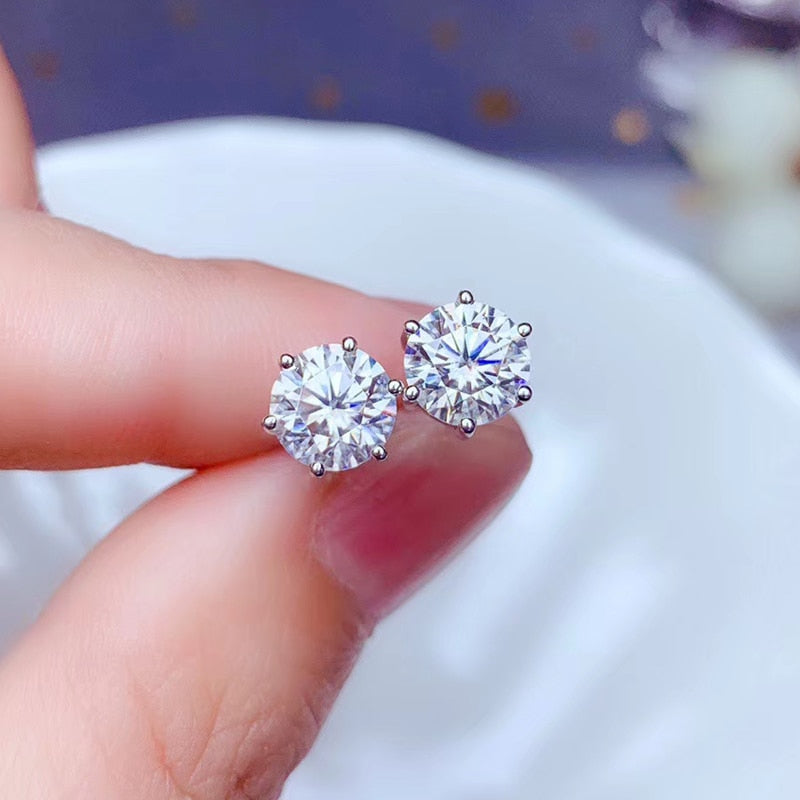 925 Silver Moissanite Earrings